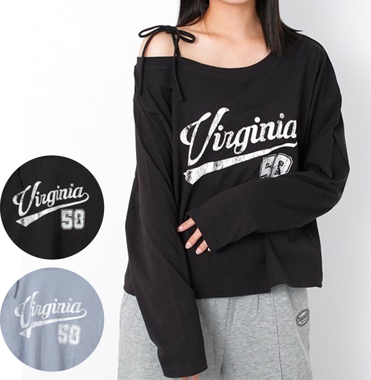 RiCO SUCRE One-shoulder Long T-shirt