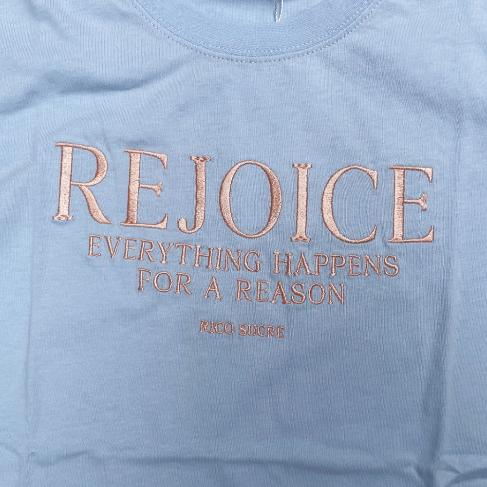 RiCO SUCRE REJOICE logo off-shoulder T-shirt