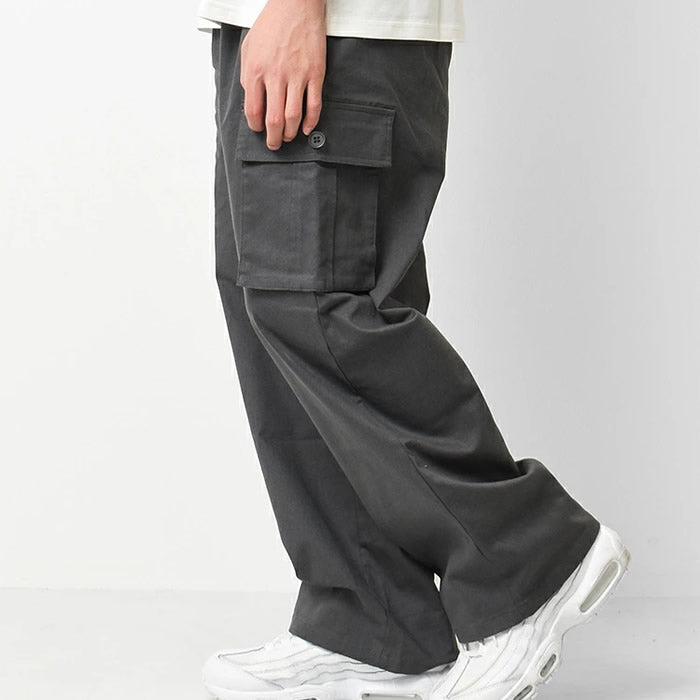 RAT EFFECT Wide Tuck Cargo Pants