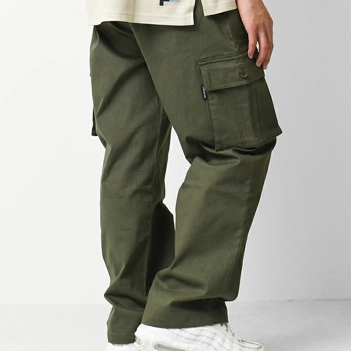 RAT EFFECT Wide Tuck Cargo Pants