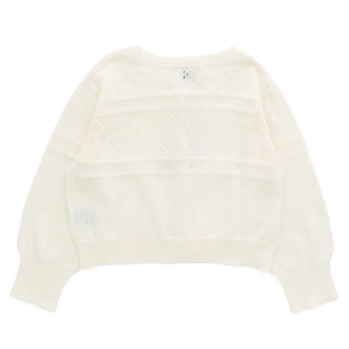 SERAPH Pearl Button Balloon Sleeve Cardigan