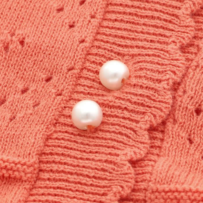 SERAPH Pearl Button Balloon Sleeve Cardigan