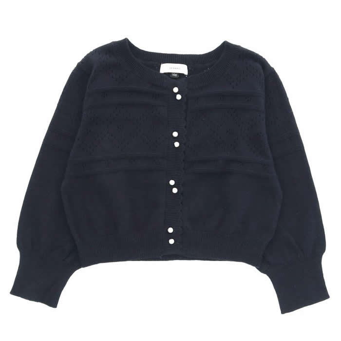 SERAPH Pearl Button Balloon Sleeve Cardigan