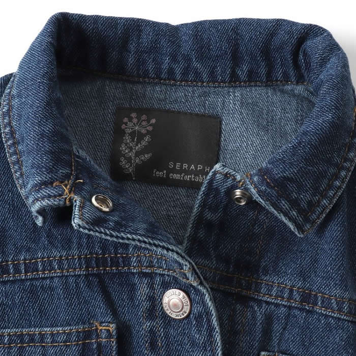 SERAPH puff sleeve denim jacket