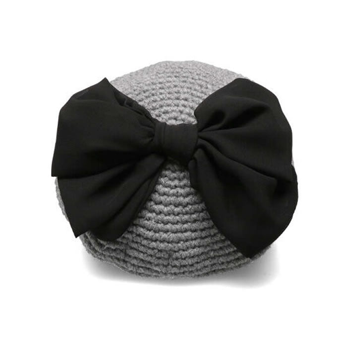 kid's zoo knitted hat with ribbon