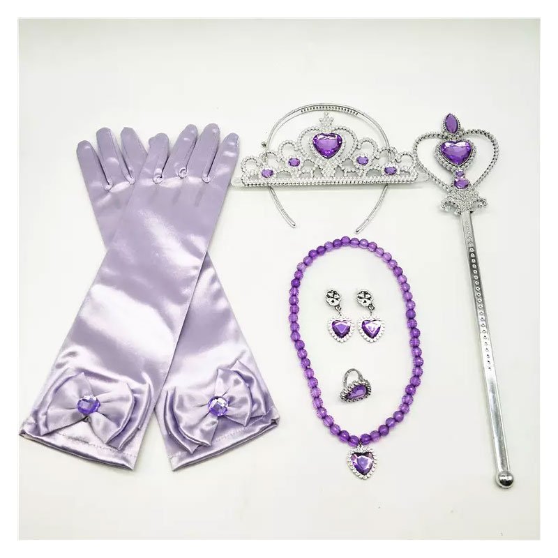 Children's costume tiara set accessories Disney princess Halloween cosplay costume dress kids baby girl costume