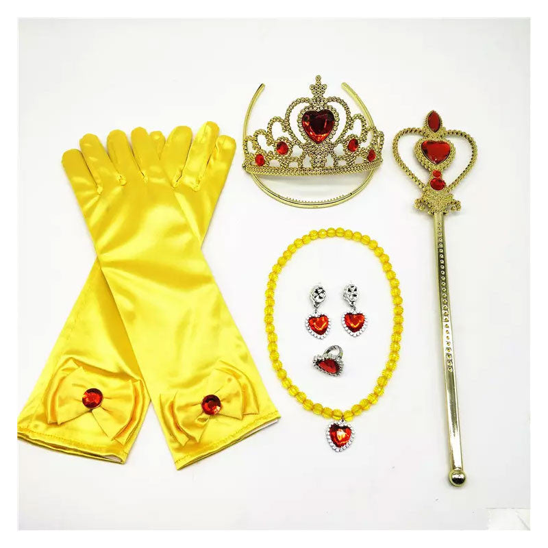 Children's costume tiara set accessories Disney princess Halloween cosplay costume dress kids baby girl costume