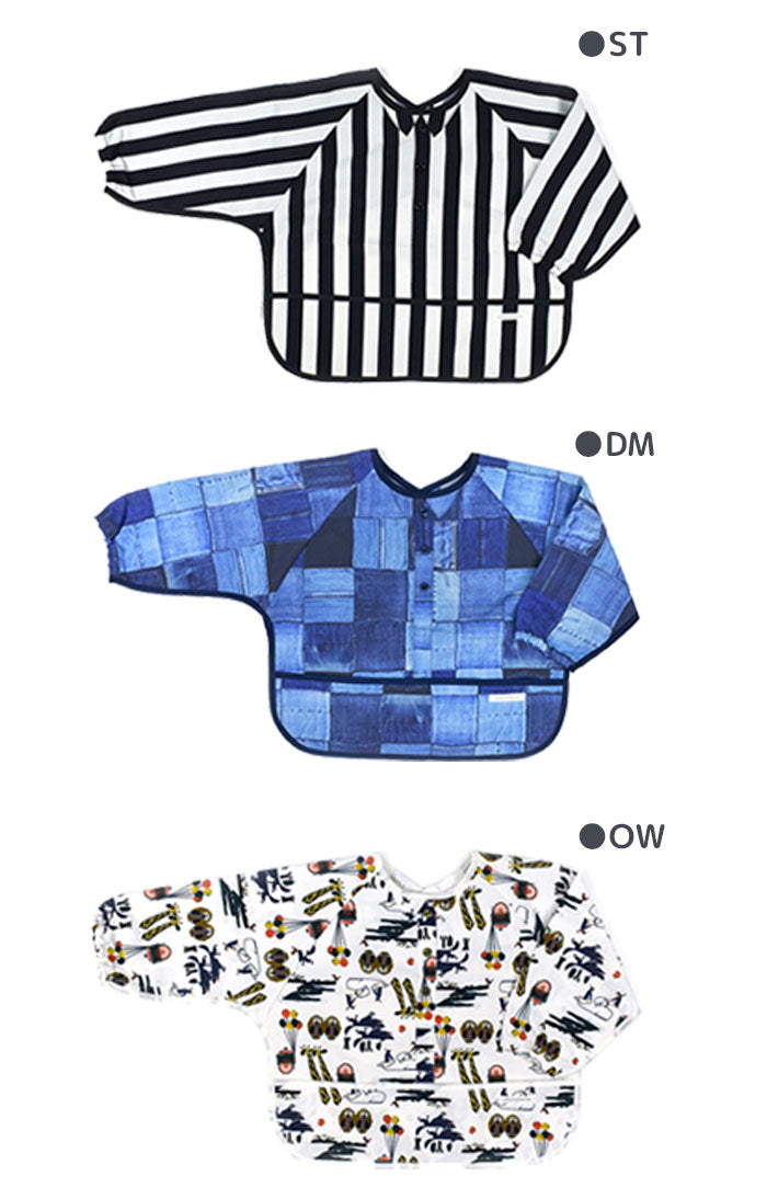 Ocean & Ground Long-sleeved meal apron for safe finger food!