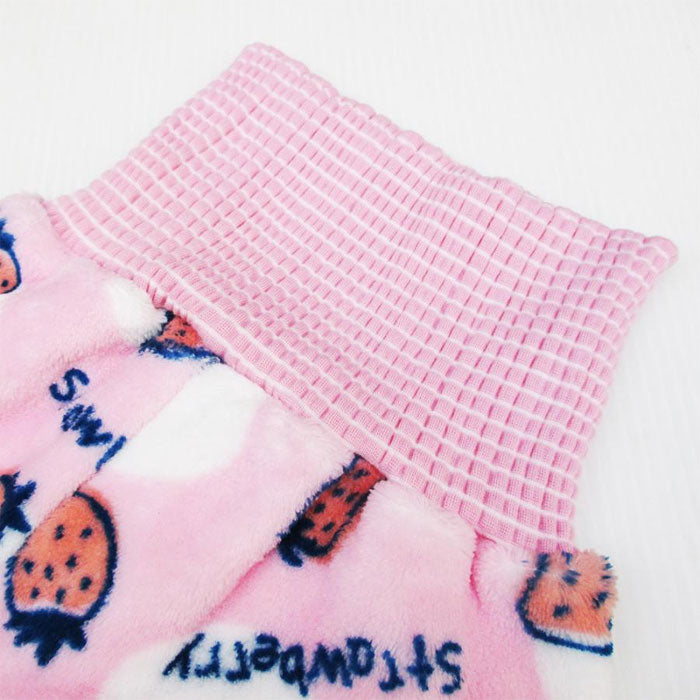 Kids fleece pajamas with belly band, 80, 90, 95 sizes