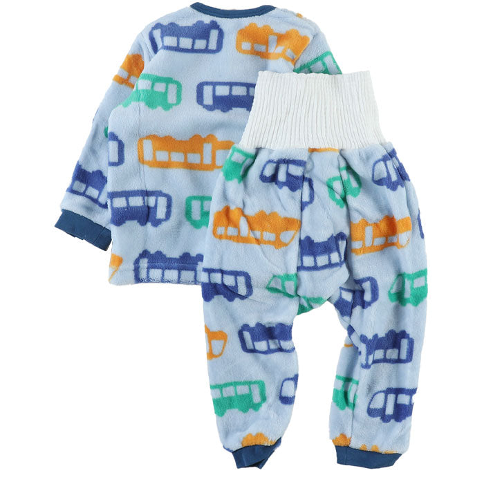 Kids fleece pajamas with belly band, 80, 90, 95 sizes