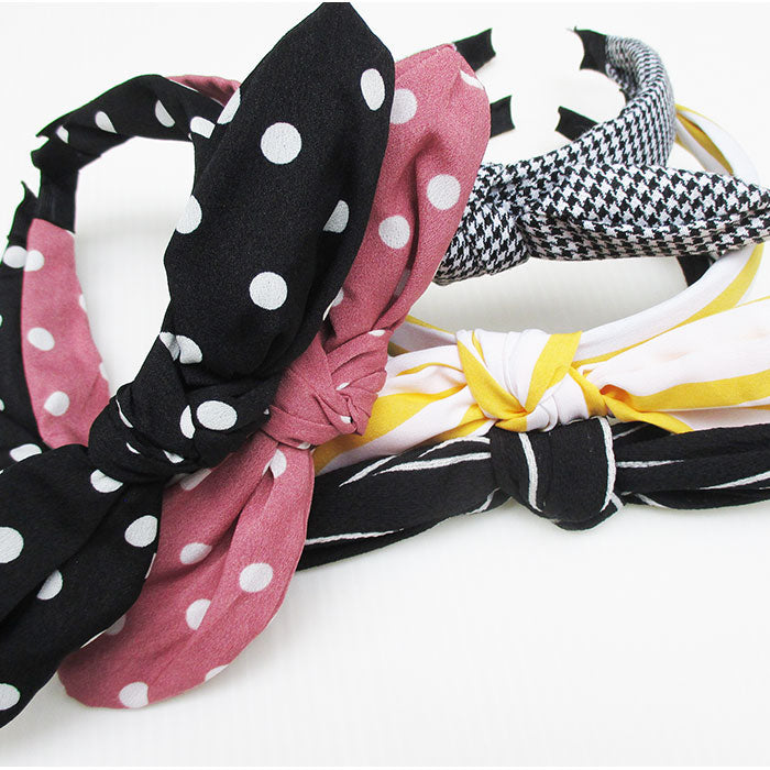 Adjustable wired headband with bunny ears