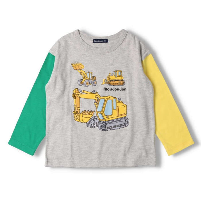moujonjon Working Car Print Long Sleeve T-Shirt