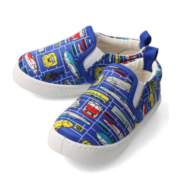 Hungry Heart Shinkansen Train Print Slip-ons