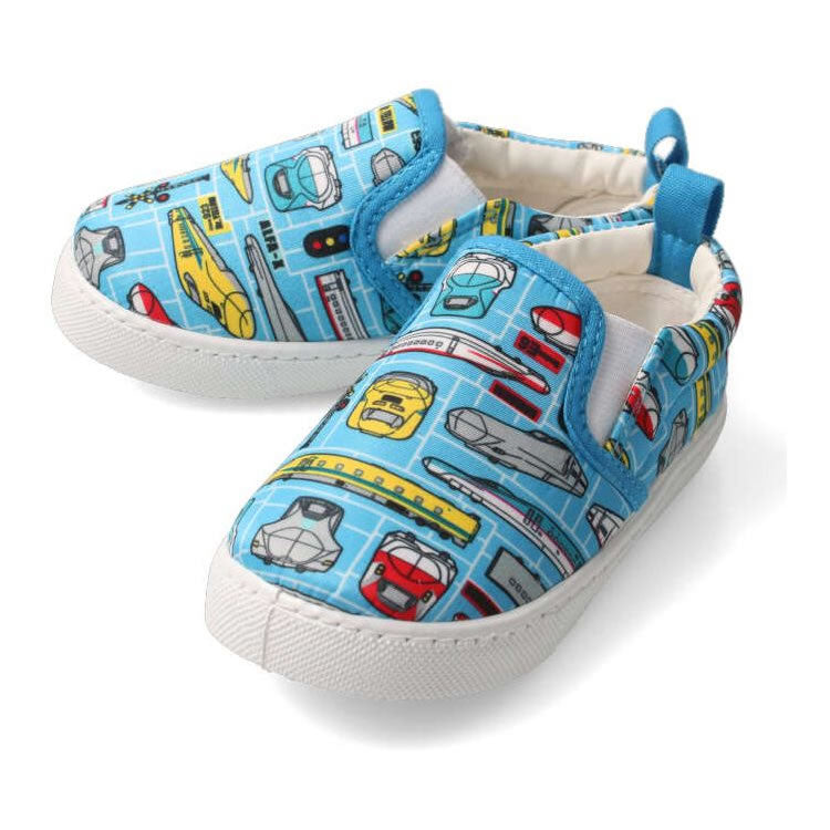 Hungry Heart Shinkansen Train Print Slip-ons