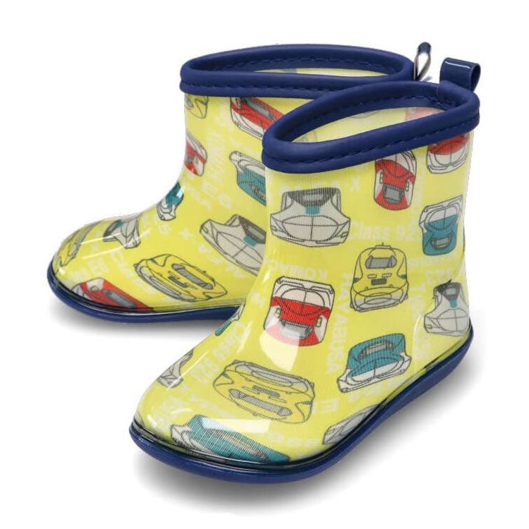 moujonjon JR train bullet train pattern rain shoes