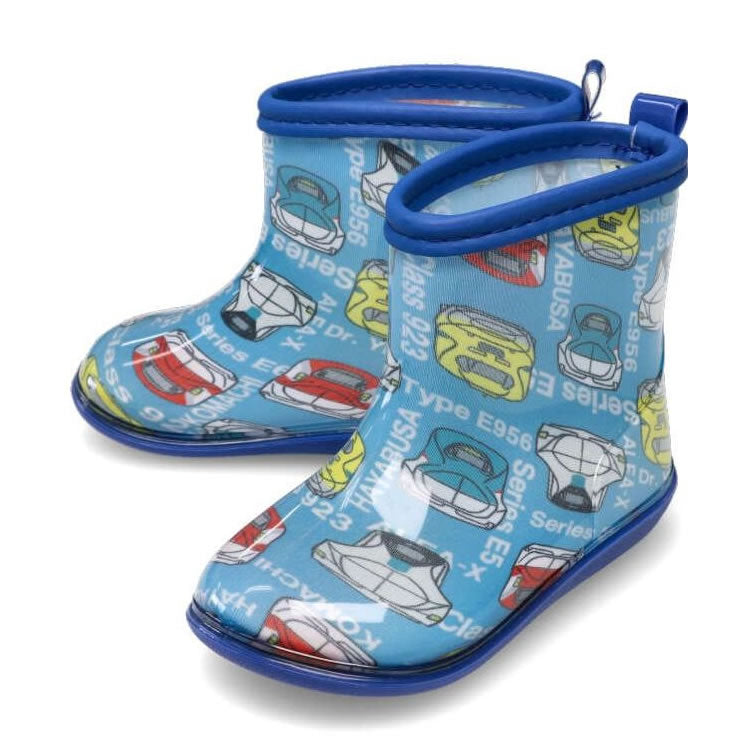 moujonjon JR train bullet train pattern rain shoes