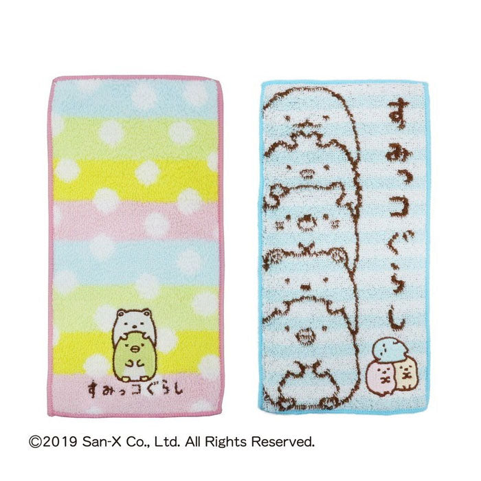 Set of 2 cute character mini towels and handkerchiefs