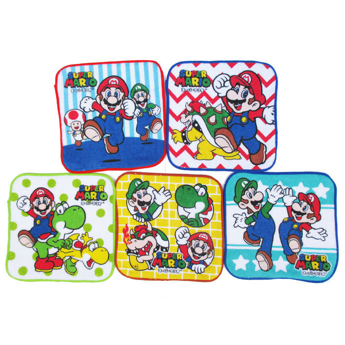 Set of 5 character mini towels and handkerchiefs