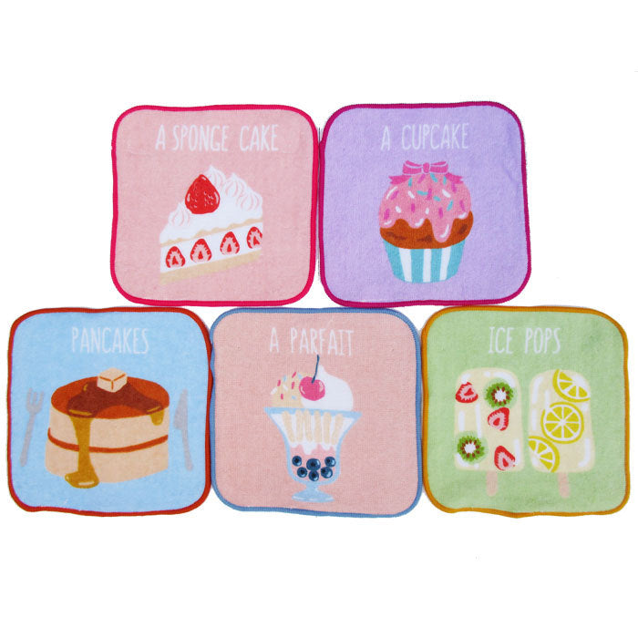 Set of 5 15 x 15 cm mini towels/handkerchiefs