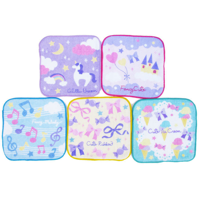 Set of 5 15 x 15 cm mini towels/handkerchiefs