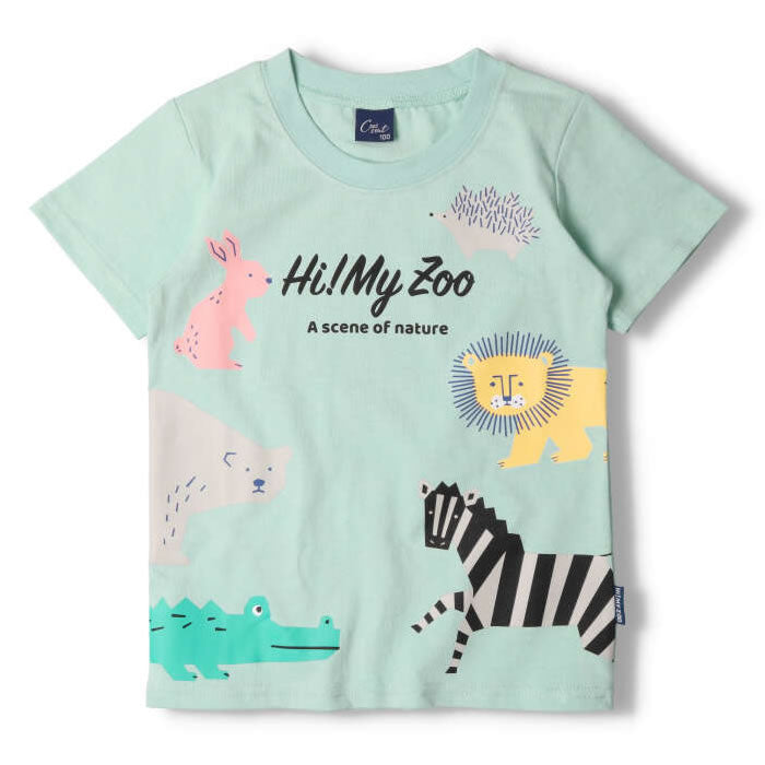 crescent 【HI!MY ZOO】動物プリント半袖Tシャツ