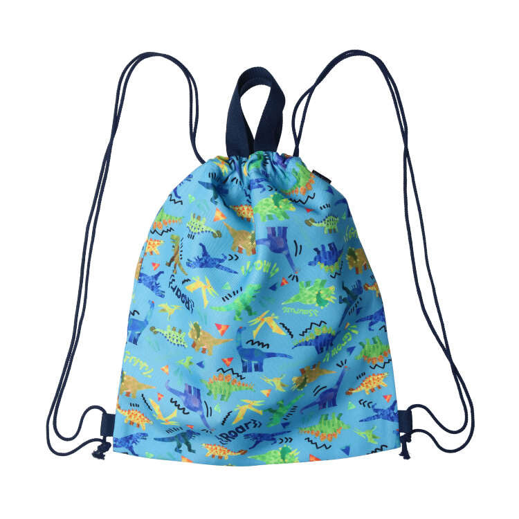 Kids Foret ユニコーン・恐竜・働く車・苺総柄ナップサック