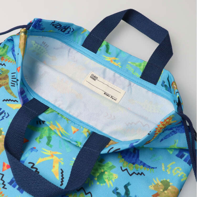 Kids Foret ユニコーン・恐竜・働く車・苺総柄ナップサック