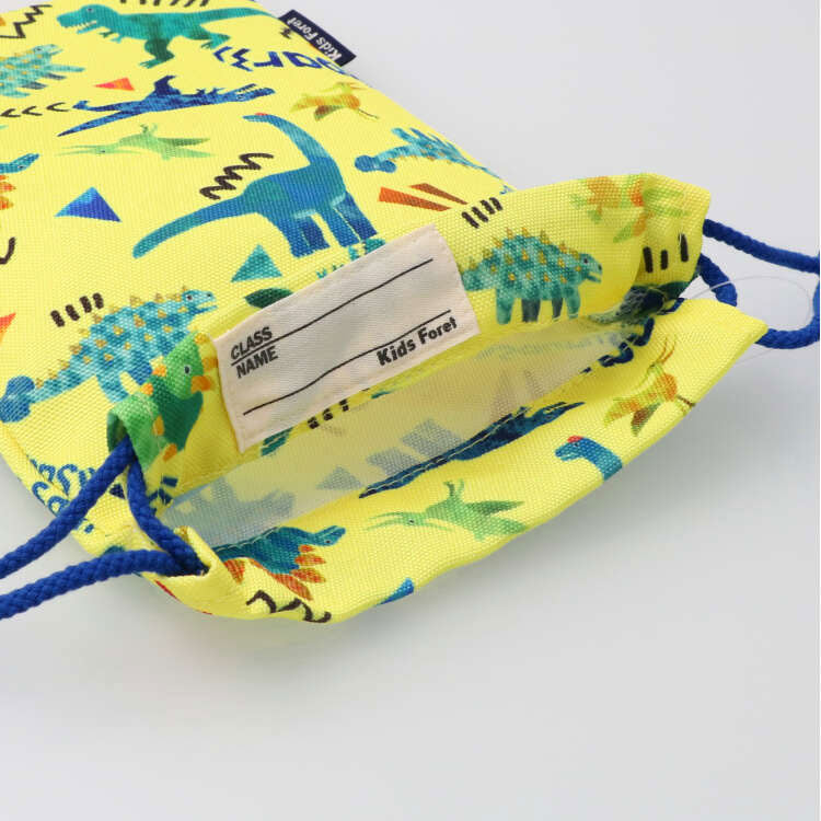 Kids Foret ユニコーン・恐竜・働く車・苺総柄巾着 Sサイズ