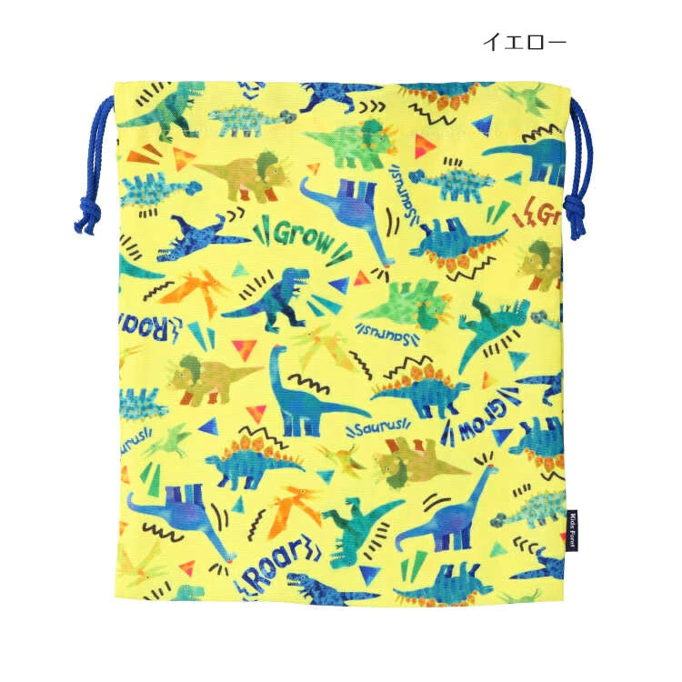 Kids Foret Unicorn, Dinosaur, Working Vehicle, Strawberry All-Over Print Drawstring Bag, M Size