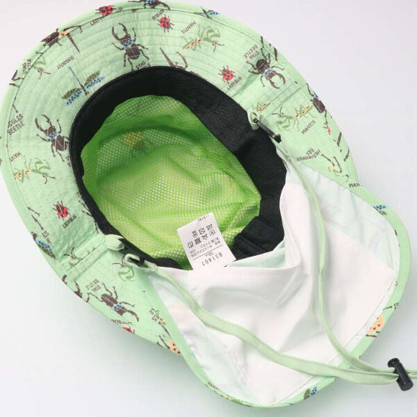 kid's foret Insect and dinosaur print water repellent hat