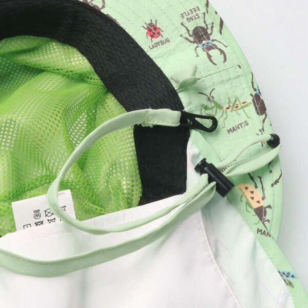 kid's foret Insect and dinosaur print water repellent hat