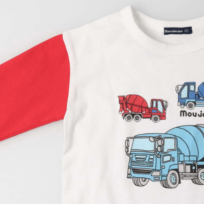 moujonjon Working Car Print Long Sleeve T-Shirt