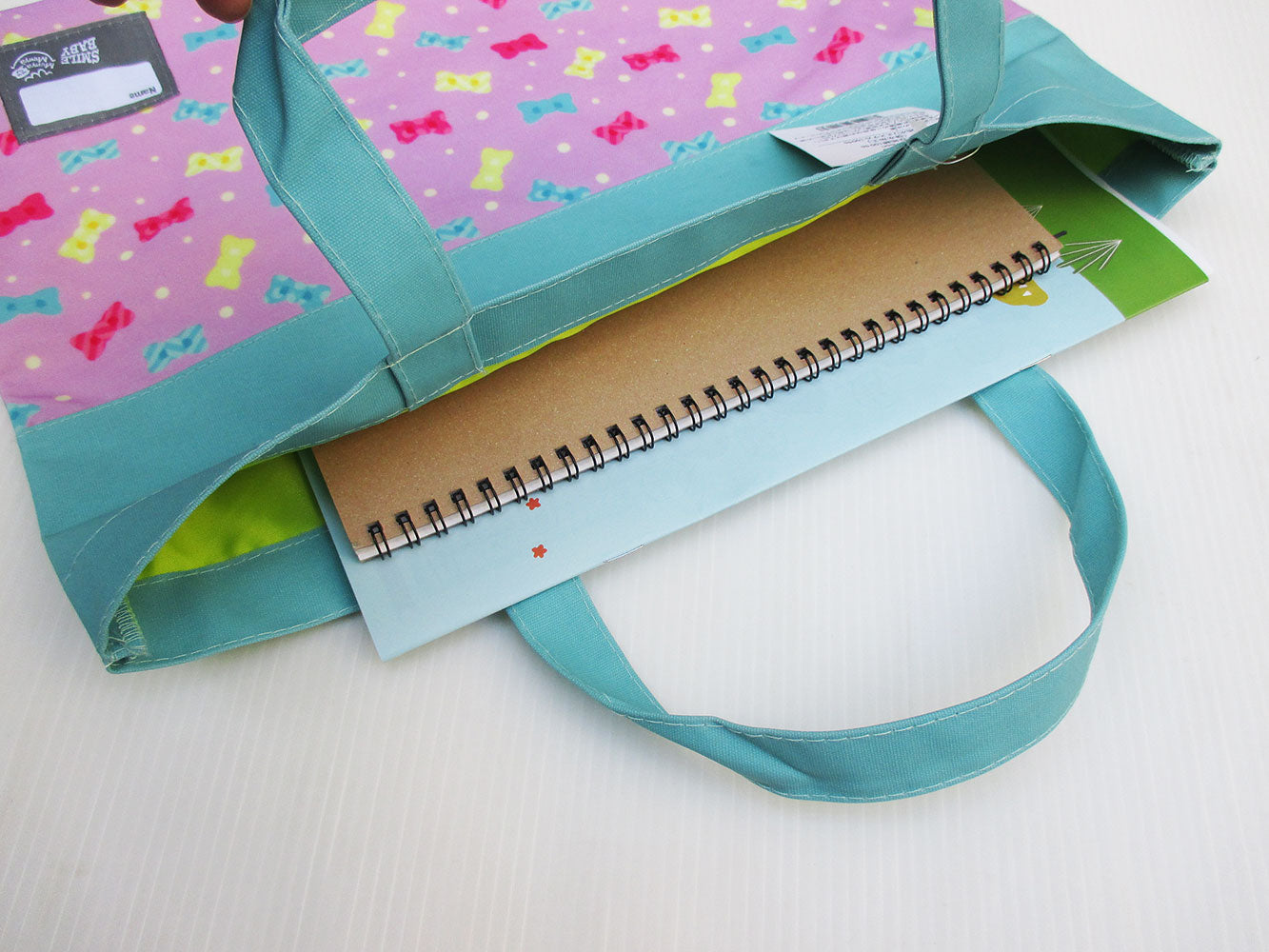 Lesson bag for kids, water-repellent nylon tote bag
