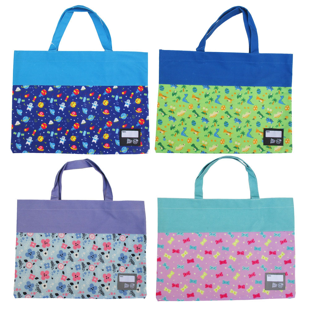 Lesson bag for kids, water-repellent nylon tote bag