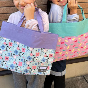 Lesson bag for kids, water-repellent nylon tote bag