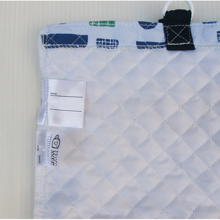 Matching quilted shoe bag