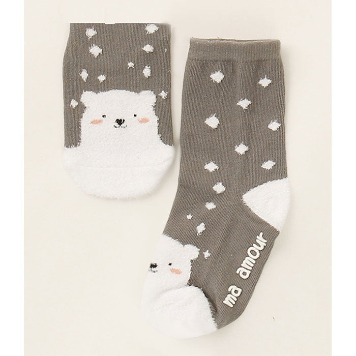 Warm shaggy socks for skiing and playing in the snow Kids socks