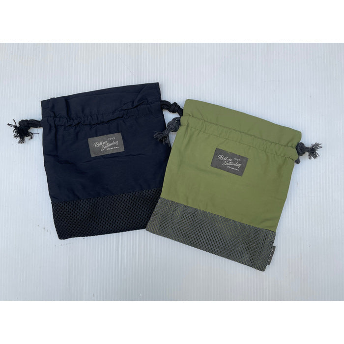 Mesh switching/cup drawstring bag