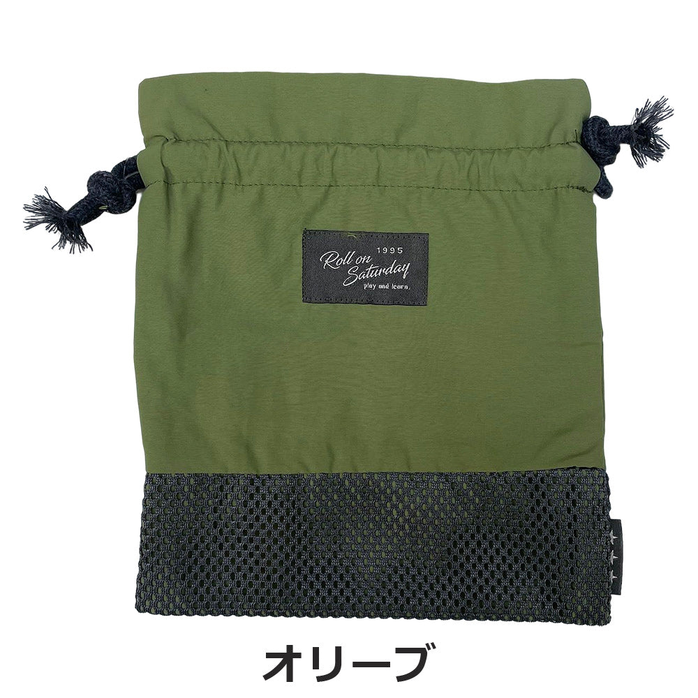 Mesh switching/cup drawstring bag