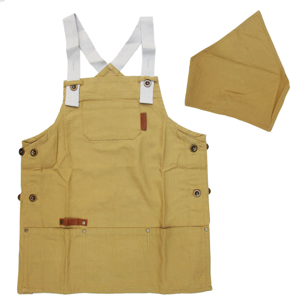 Kids work apron and bandana set