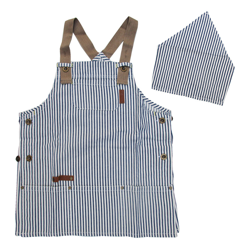 Kids work apron and bandana set