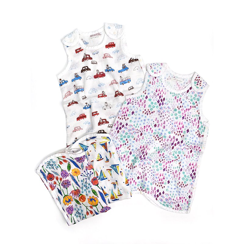 Ocean&Ground Baby Gauze Sleeper