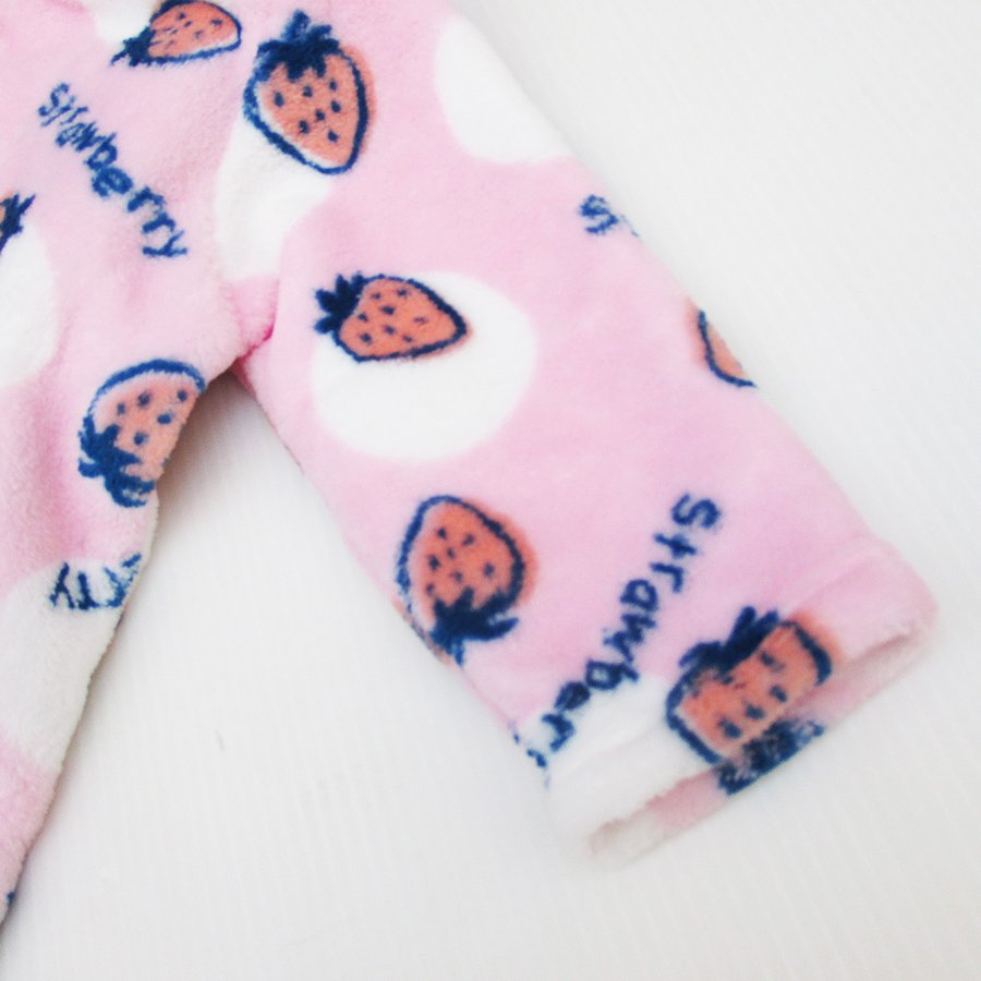 Kids fleece pajamas with belly band, 80, 90, 95 sizes
