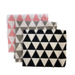 Washable lunch mats, napkins, lunch cloths, and placemats for kids' lunches, suitable for daycare, kindergarten, and elementary school. Stylish, no-iron design for boys and girls.