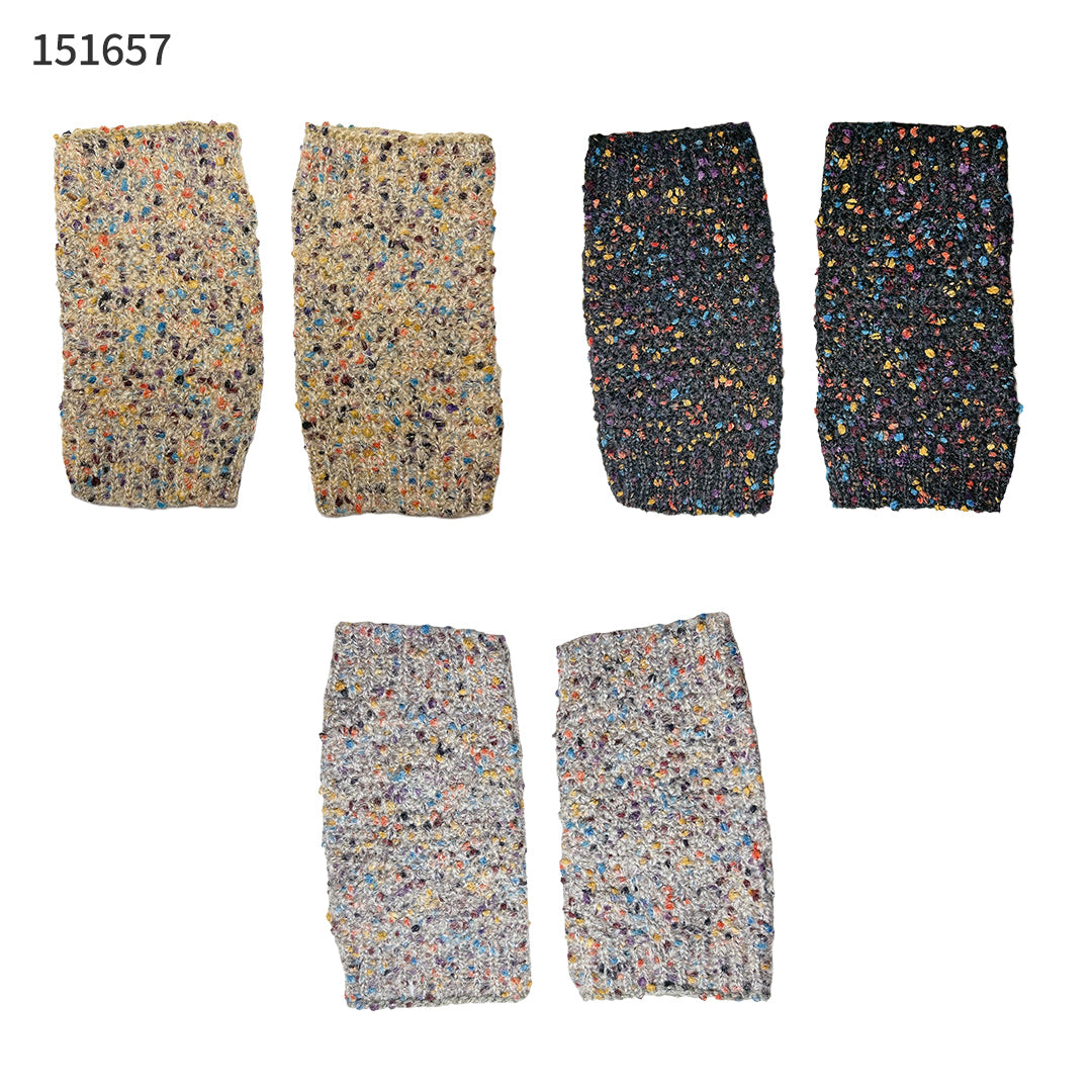 カラーネップハンドウォーマー レディース