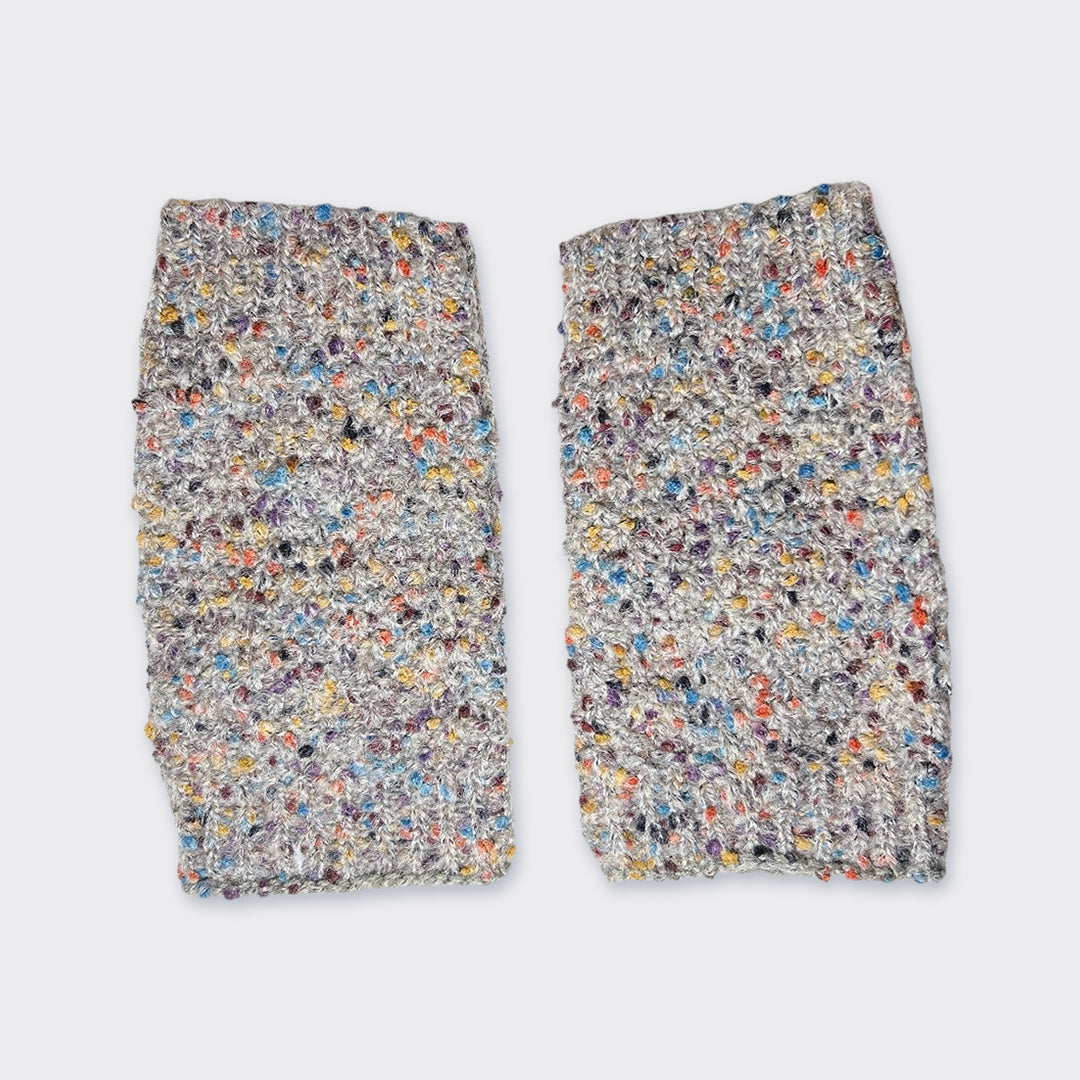 カラーネップハンドウォーマー レディース