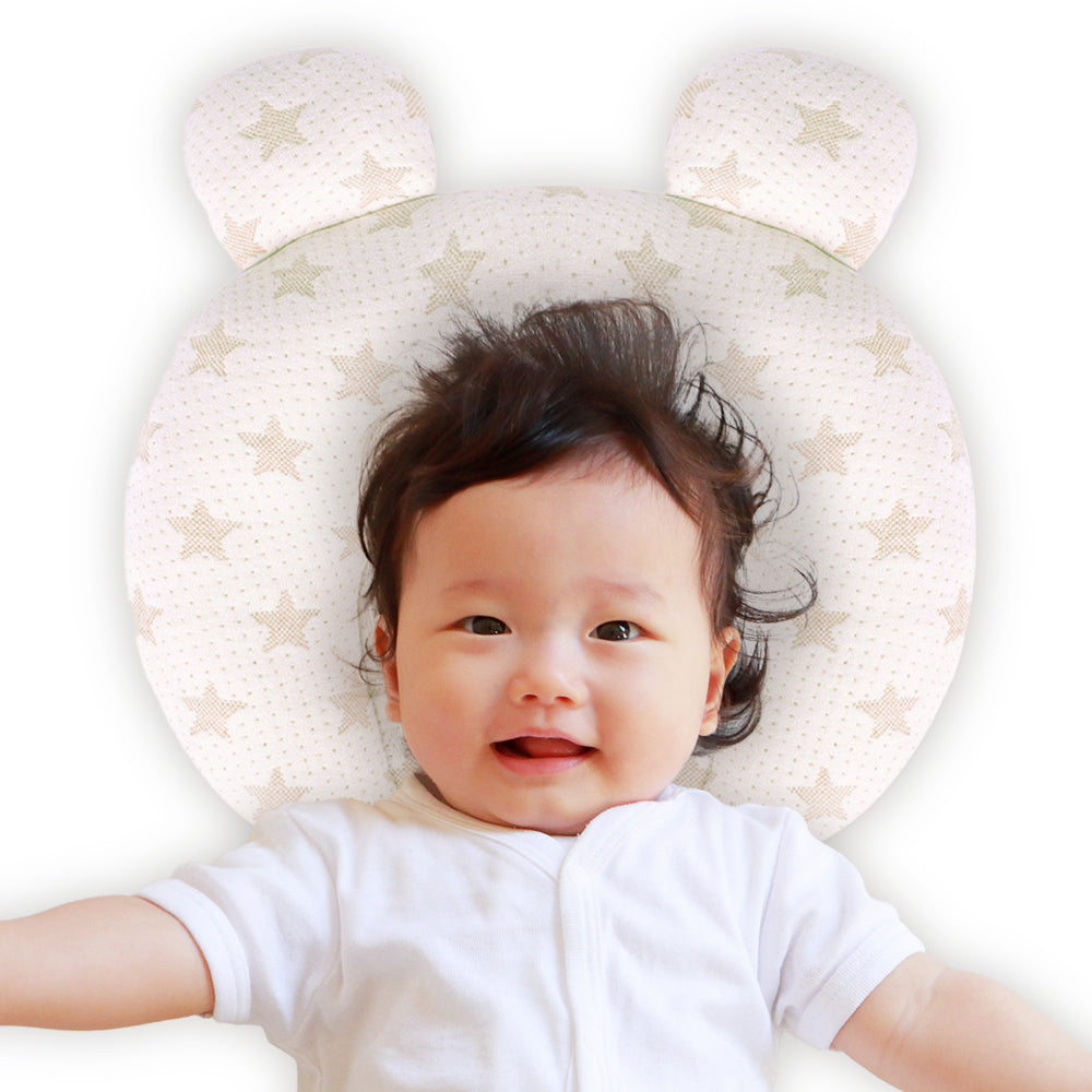 ベビー枕 絶壁頭 低反発 向き癖防止枕 赤ちゃん枕 頭の形が良くなる 絶壁防止 向き癖 まくら クマ