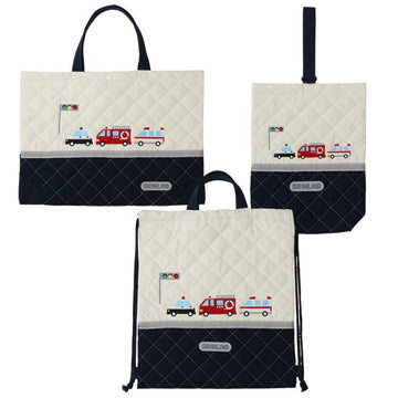 車アップリケ/アイボリー