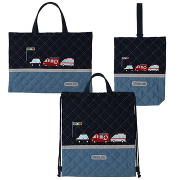 車アップリケ/ネイビー