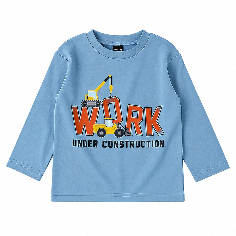 GrinLab グリンラボ 長袖Tシャツ 働く車 ベビー キッズ 子供服 男の子 女の子 80～130cm